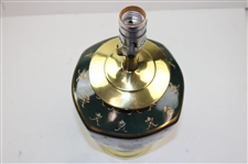 Classic Hand Painted Bobby Jones Tees Off with Crossed Clubs Hunter Green Table Lamp - Works