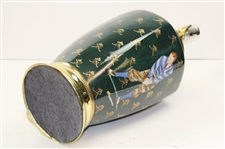 Classic Hand Painted Bobby Jones Tees Off with Crossed Clubs Hunter Green Table Lamp - Works