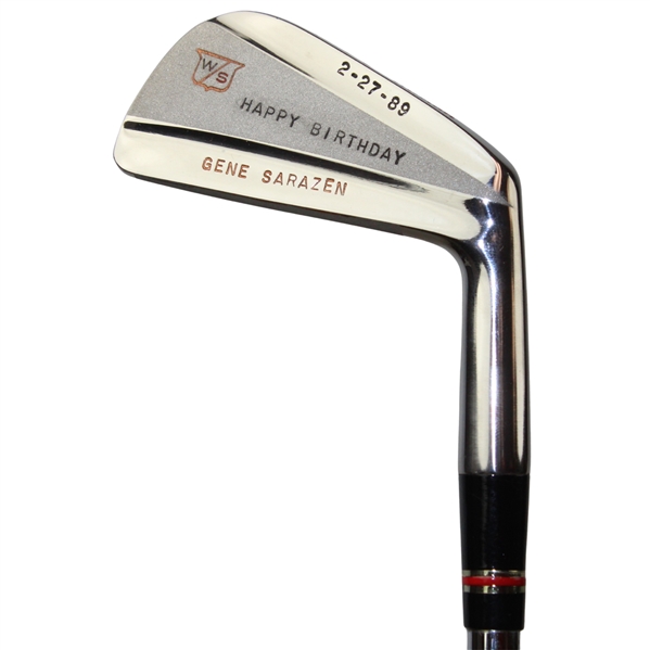 Gene Sarazen Wilson Happy Birthday Celebration Gifted Mini 5 Iron - 2-27-89
