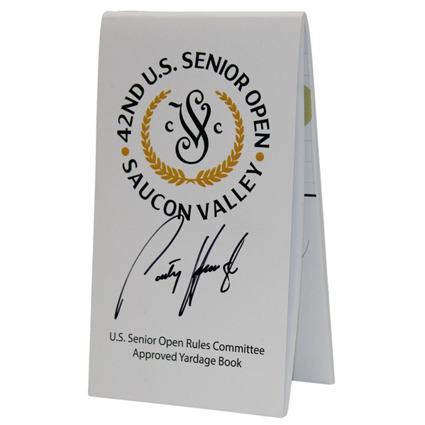 Champion Padraig Harrington Signed 2022 US Sr Open at Saucon Valley Yardage Guide JSA ALOA