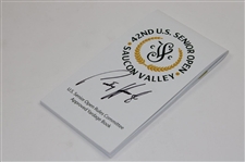 Champion Padraig Harrington Signed 2022 US Sr Open at Saucon Valley Yardage Guide JSA ALOA