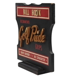 Knipple Studios Bill Hook 'Golf Pride Grips' Wood Advertising Display