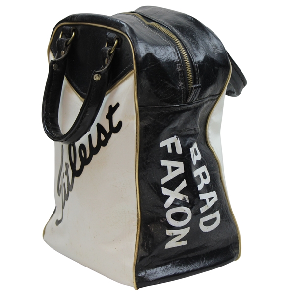 Brad Faxon Black & White Leather Titleist Shag Bag
