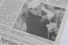 Rickie Fowler Shoots 62 as H.S. Freshman at 2007 CIF-SCGA for Record Setting Victory Newspaper