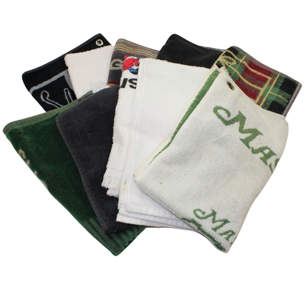 Eight (8) Vintage Golf Towels Including Masters & JC Penney Classic