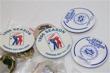 (2) 1996 JC Penney Classic Badges, Golf Pins & Ryder Cup Cards & More - Tiger Woods w/ Kelli Kuehne