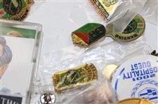 (2) 1996 JC Penney Classic Badges, Golf Pins & Ryder Cup Cards & More - Tiger Woods w/ Kelli Kuehne