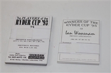 (2) 1996 JC Penney Classic Badges, Golf Pins & Ryder Cup Cards & More - Tiger Woods w/ Kelli Kuehne