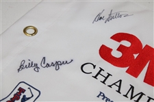 Billy Casper & Hal Sutton Signed Champions Tour 3M Championship Flag JSA ALOA
