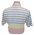 Chi Chi Rodriguez's Personal Tourney Gray & White Striped Polo w/Sponsor - M