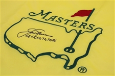 Jack Nicklaus Signed Undated Masters Embroidered Flag w/Years Won JSA ALOA