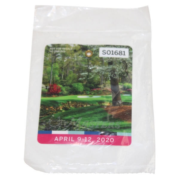 2020 Masters Tournament SERIES Badge #S01681 - Dustin Johnson Winner