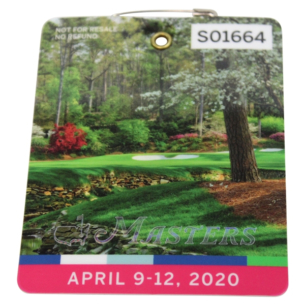 2020 Masters Tournament SERIES Badge #S01664 - Dustin Johnson Winner