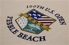 Jack Nicklaus Signed 2000 US Open at Pebble Beach Tan Canvas Flag PSA/DNA #F05199