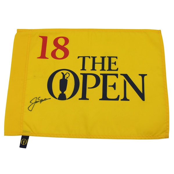 Jack Nicklaus Signed Open Championship Undated Flag JSA ALOA