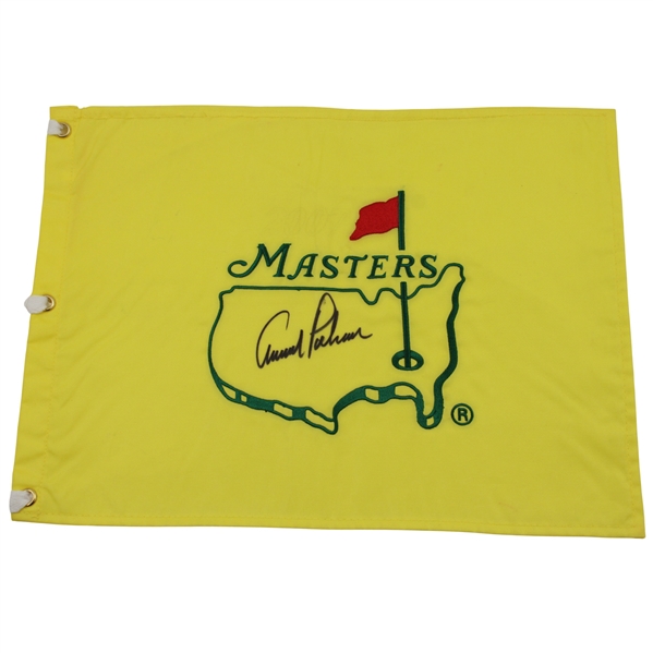Arnold Palmer Signed Masters Undated Embroidered Flag JSA ALOA
