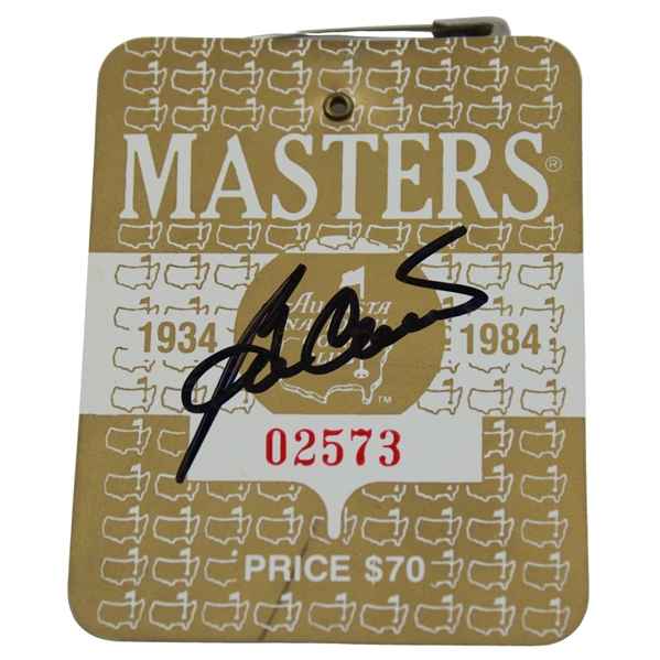 Ben Crenshaw Signed 1984 Masters Tournament SERIES Badge #02573 JSA ALOA