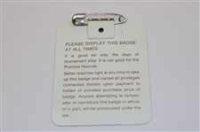 Ben Crenshaw Signed 1984 Masters Tournament SERIES Badge #02573 JSA ALOA