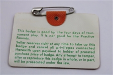 1977 & 1981 Masters Tournament SERIES Badges #13640 & #7903 - Tom Watson Winner