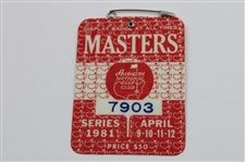 1977 & 1981 Masters Tournament SERIES Badges #13640 & #7903 - Tom Watson Winner