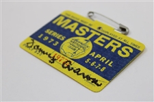 Tommy Aaron Signed 1973 Masters Tournament SERIES Badge #19772 JSA ALOA