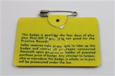 Tommy Aaron Signed 1973 Masters Tournament SERIES Badge #19772 JSA ALOA