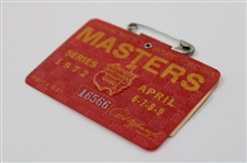1972 Masters Tournament SERIES Badge #16566 - Jack Nicklaus Winner
