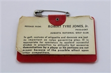 1972 Masters Tournament SERIES Badge #16566 - Jack Nicklaus Winner