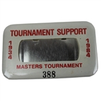 Four (4) Masters Tournament Media Badges 1984, 1985, 1987 & 1988