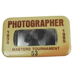 Four (4) Masters Tournament Media Badges 1984, 1985, 1987 & 1988