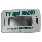 Four (4) Masters Tournament Media Badges 1984, 1985, 1987 & 1988