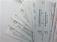 Collection of (140) Between 1954-2006 Masters Pairing Sheets Inc. Keiser Signed 1972 Par 3 Sheet JSA ALOA