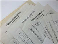 Collection of (140) Between 1954-2006 Masters Pairing Sheets Inc. Keiser Signed 1972 Par 3 Sheet JSA ALOA