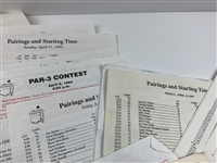 Collection of (140) Between 1954-2006 Masters Pairing Sheets Inc. Keiser Signed 1972 Par 3 Sheet JSA ALOA