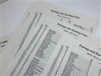Collection of (140) Between 1954-2006 Masters Pairing Sheets Inc. Keiser Signed 1972 Par 3 Sheet JSA ALOA