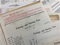 Collection of (140) Between 1954-2006 Masters Pairing Sheets Inc. Keiser Signed 1972 Par 3 Sheet JSA ALOA