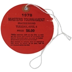 Gary Player Signed 1978 Masters Tuesday Practice Round Ticket JSA ALOA