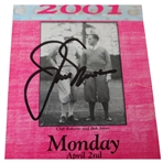 Jack Nicklaus Signed 2001 Masters Practice Round Monday Ticket PSA/DNA