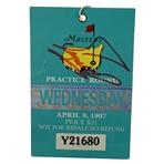 1997 Masters Monday-Thursday Tickets W/ Fuzzy Zoeller Signed Wednesday Ticket JSA ALOA