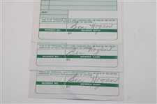 Three (3) Ben Hogan Signed Shady Oaks Country Club Receipts JSA ALOA