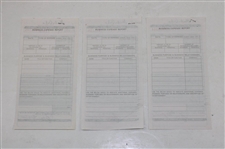 Three (3) Ben Hogan Signed Shady Oaks Country Club Receipts JSA ALOA
