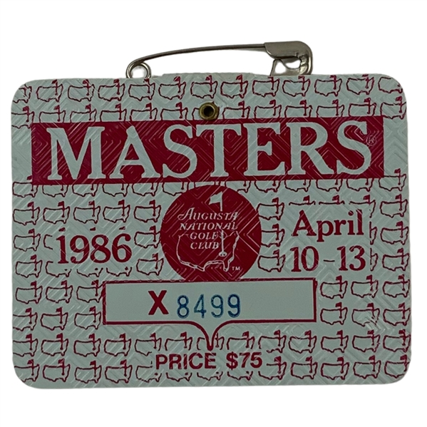 1986 Masters Tournament SERIES Badge #X8499 - Jack Nicklaus Winner
