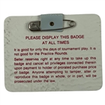 1986 Masters Tournament SERIES Badge #X8499 - Jack Nicklaus Winner