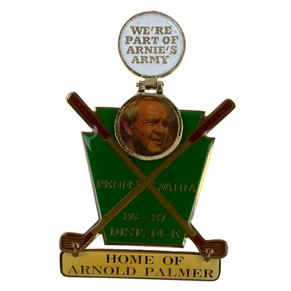Arnold Palmer 1987 Latrobe Lions Club Coat Badge