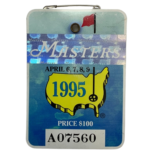 1995 Masters Tournament SERIES Badge #A07560 - Crenshaw Winner - Tigers Masters Debut