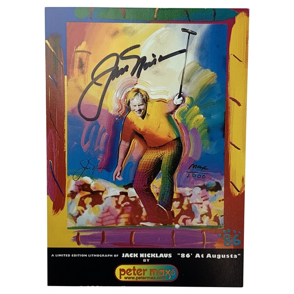 Jack Nicklaus Signed "86 at Augusta" Postcard JSA ALOA