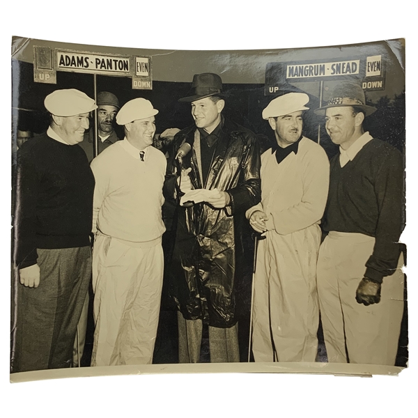 1951 Ryder Cup At Pinehurst. Lloyd Mangrum & Sam Snead (Captain) With James Adams & John Panton & Horton Smith in The Center Wirephoto