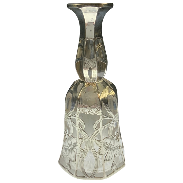 September 1905 Wee Burn Golf Club C.H. Seely Fine Silver Overlay Vase