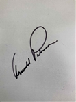 Arnold Palmer Signed B&W Photograph with Wilson Sporting Goods Golf Bag JSA ALOA