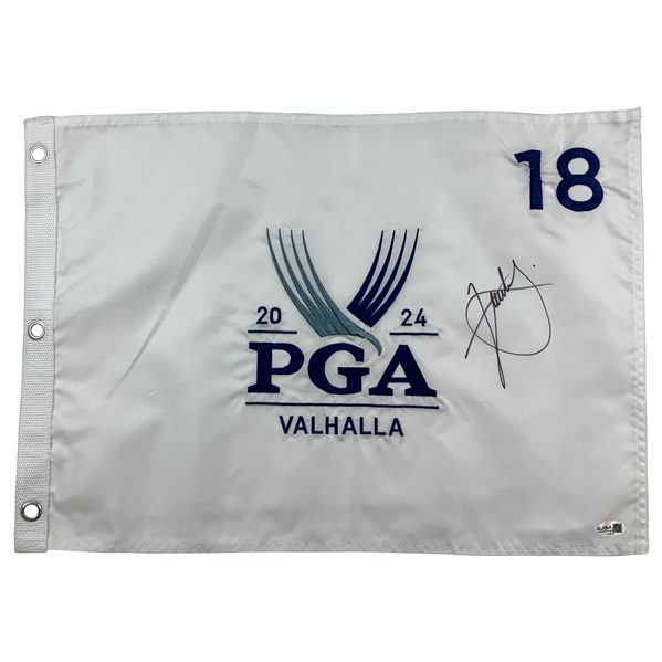 Xander Schauffele Signed 2024 PGA Championship at Valhalla Embroidered Flag JSA #CH92857